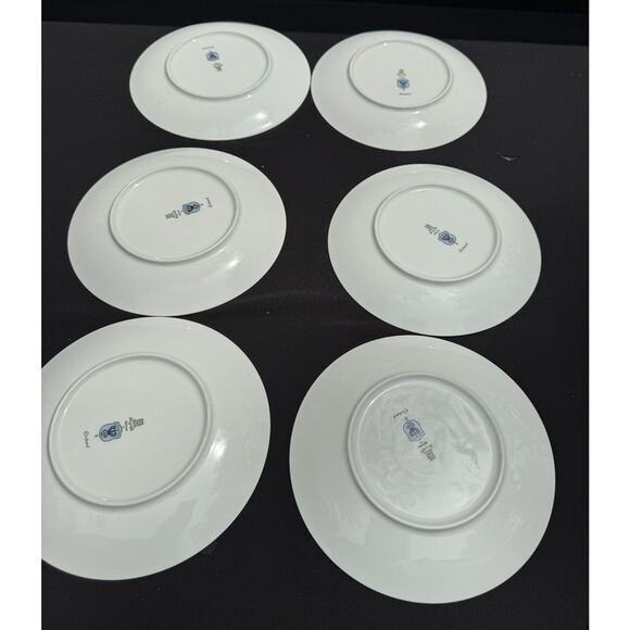 6 Vintage PMR Bavaria Germany Golden Crown E&R 1886 Fruit Orchard Plate Set Nice - Picture 6 of 10